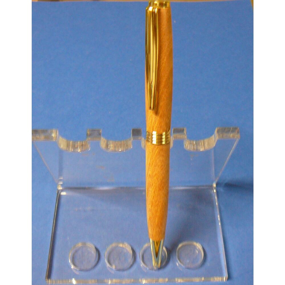 Handmade Custom Pen Coffee Tree Wood and Gold tone